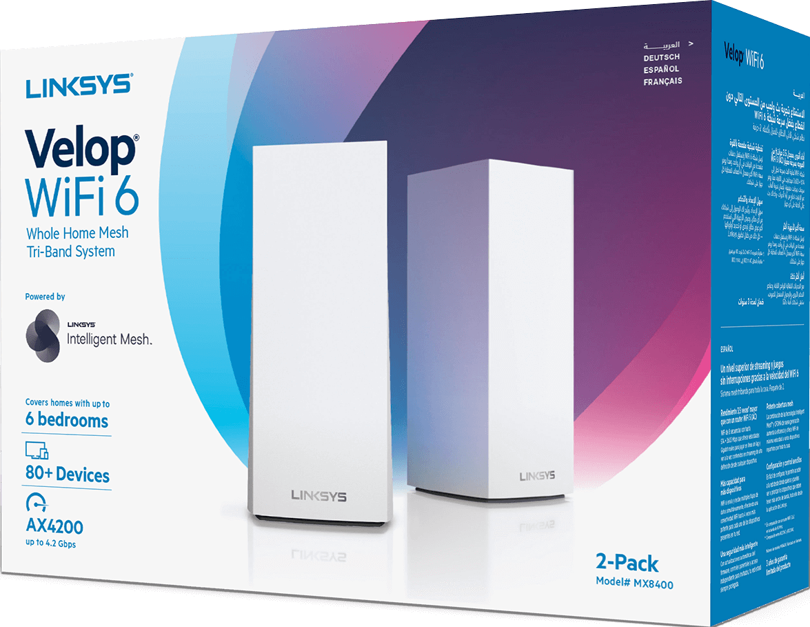 WiFi 6 router Linksys Velop MX8400 Mesh Gigabit USB3 jNový +