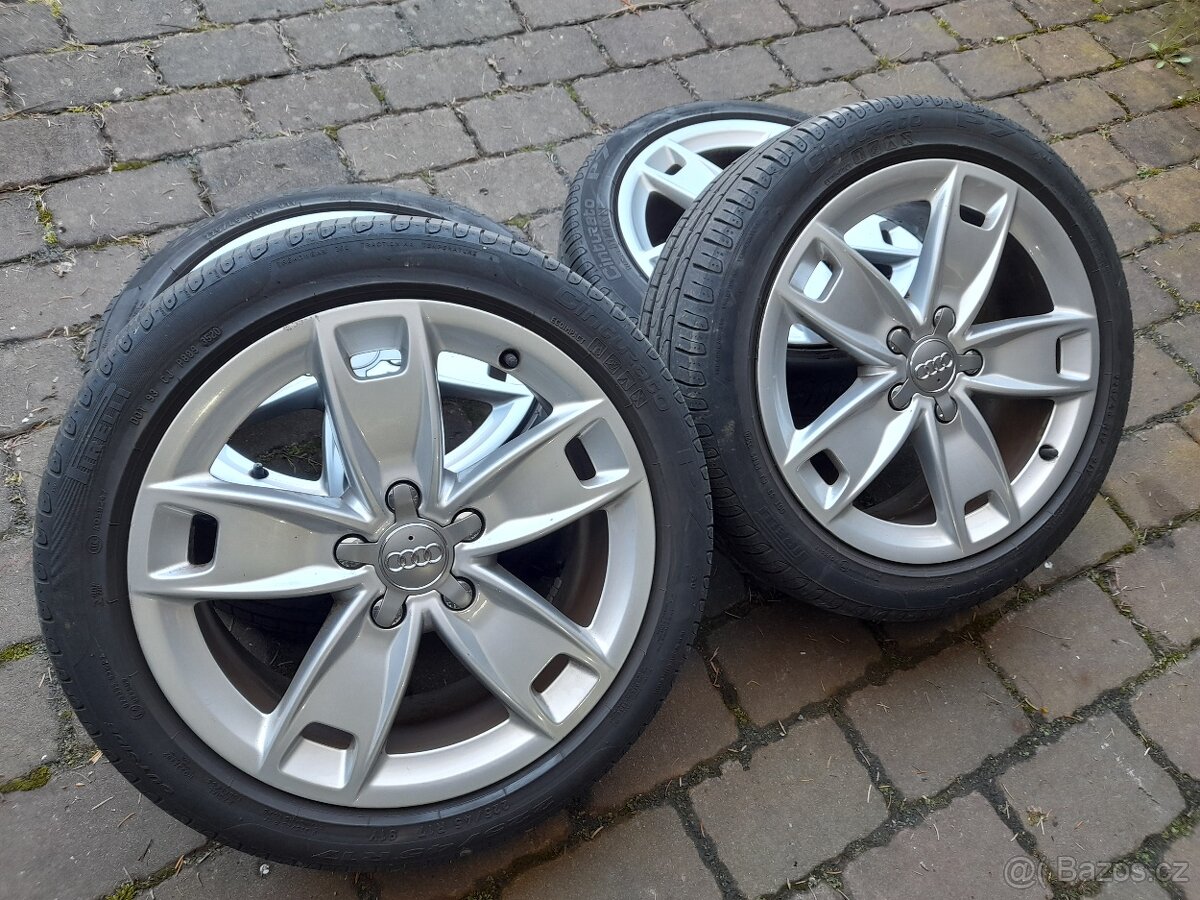 ALU kola,sada,originál AUDI S-LINE,225/45 R17,5x112,TOP