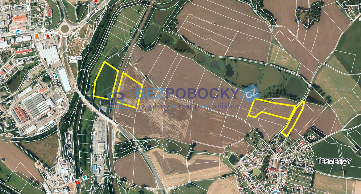 Prodej pozemků o celkové výměře 50.358 m2, Termesivy - Havlí