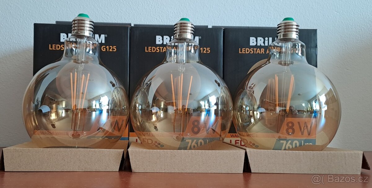 Velké LED žárovky 8W BRILUM