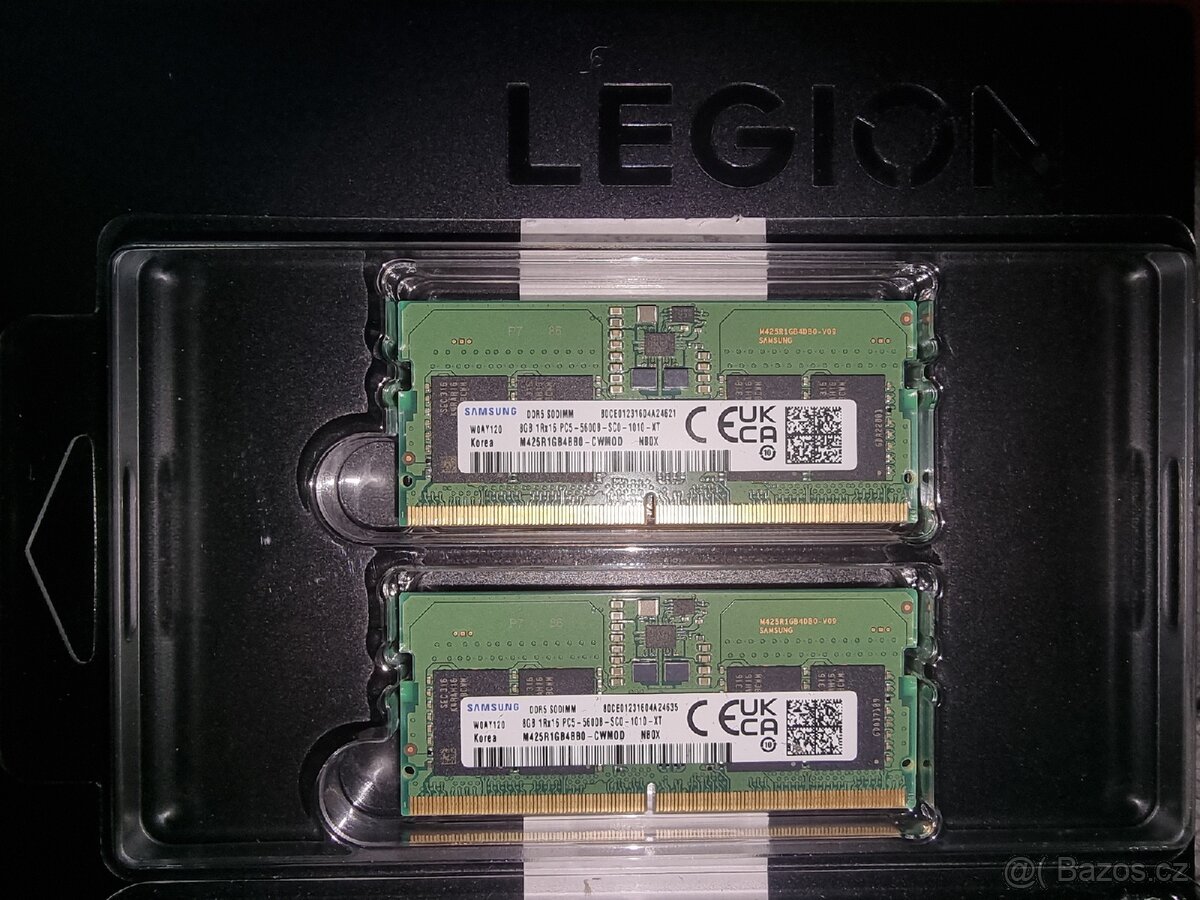 Originální DDR5 RAM od Lenovo Legion 8gb x2