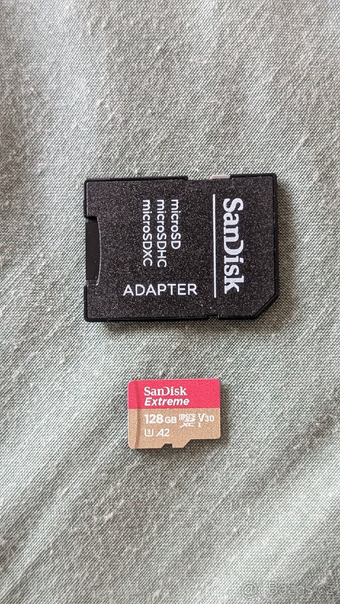 SanDisk 128GB Extreme + SD adaptér