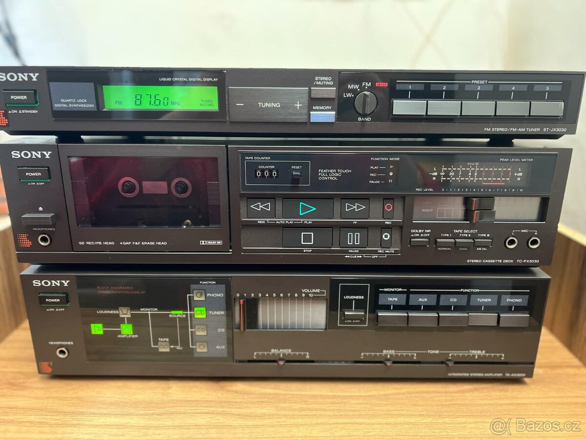 SONY VINTAGE SESTAVA- ZESILOVAČ,TUNER,TAPE DECK