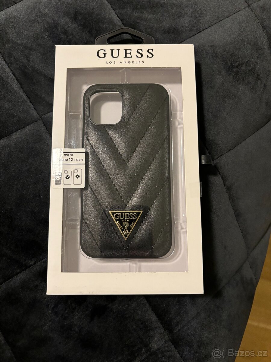 Ochranný kryt pro iPhone 12 mini - Guess, V Quilted Black