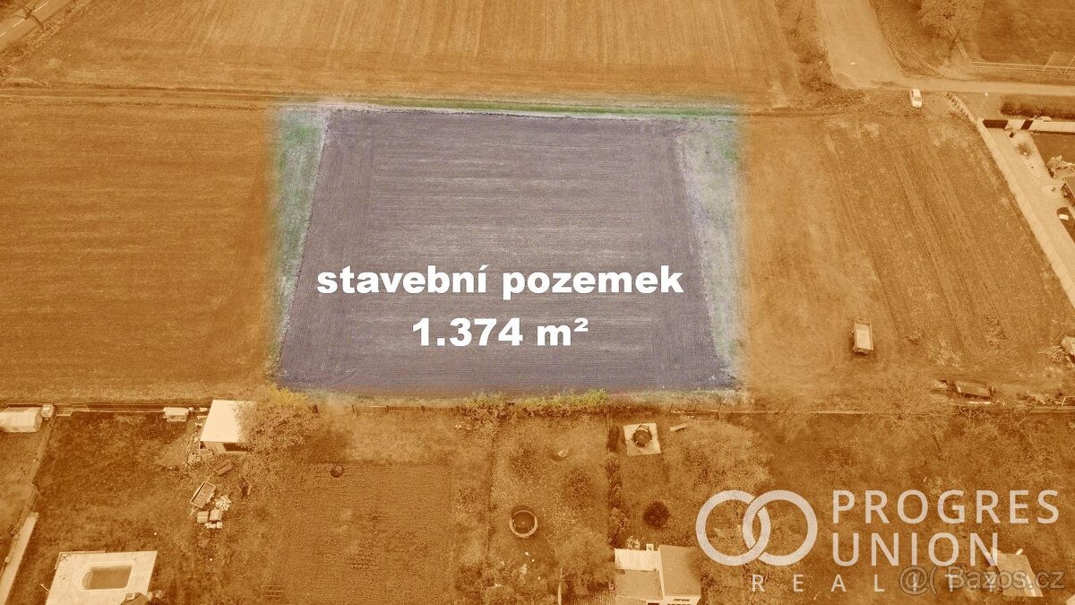 Prodej stavebního pozemku 1374 m2