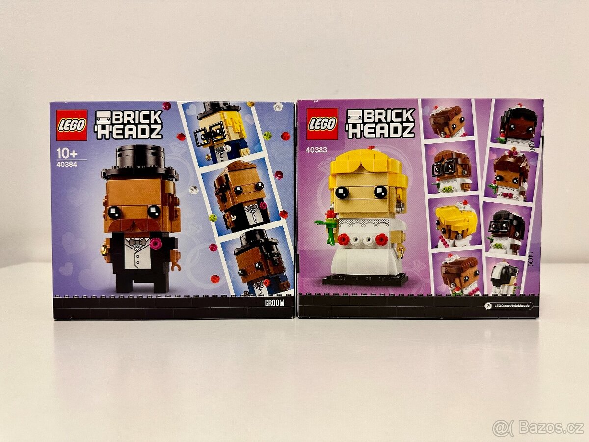 LEGO BRICKHEADZ 40383 a 40384 - ženich a nevěsta