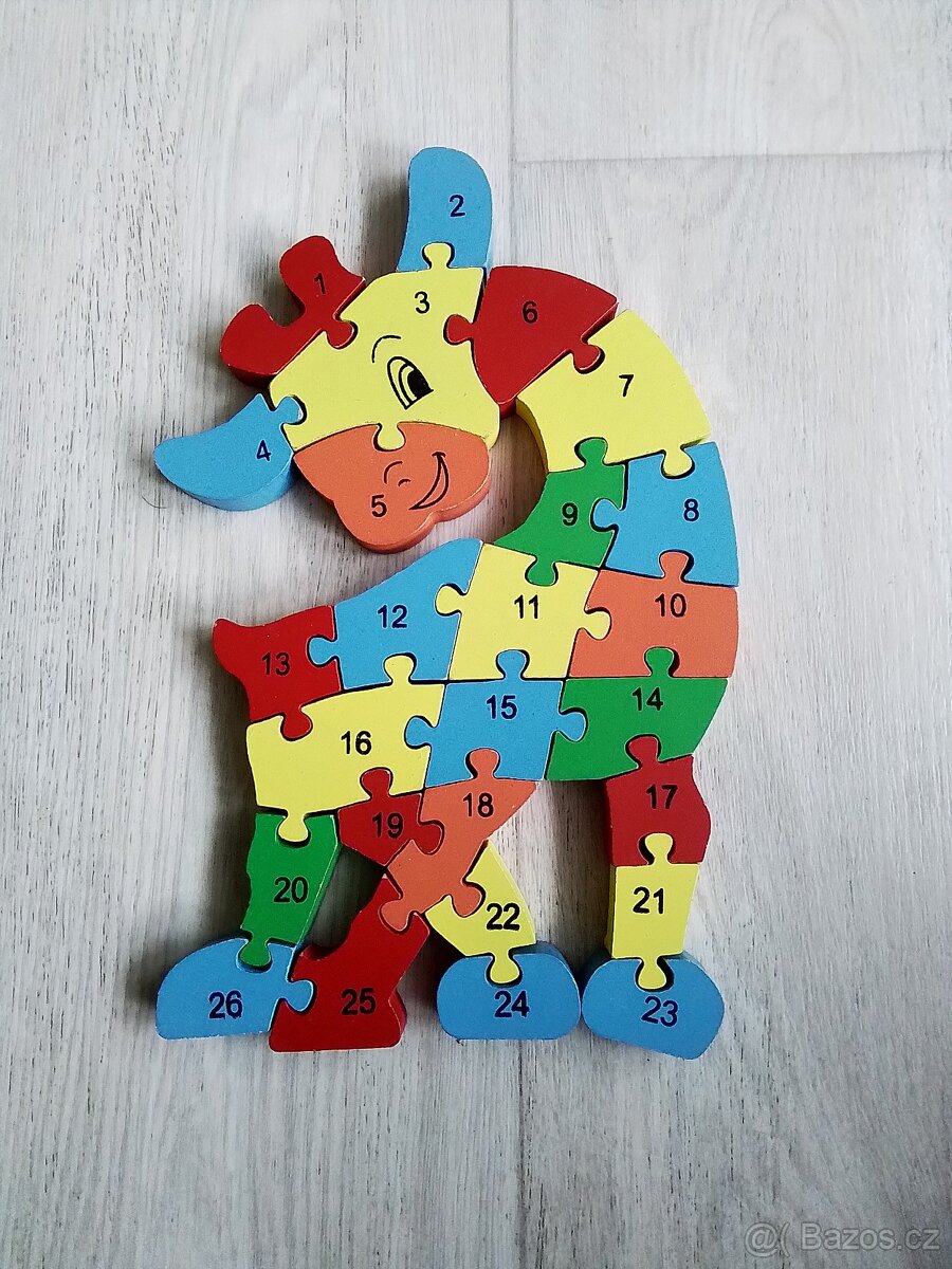 Dřevěné puzzle skládačka