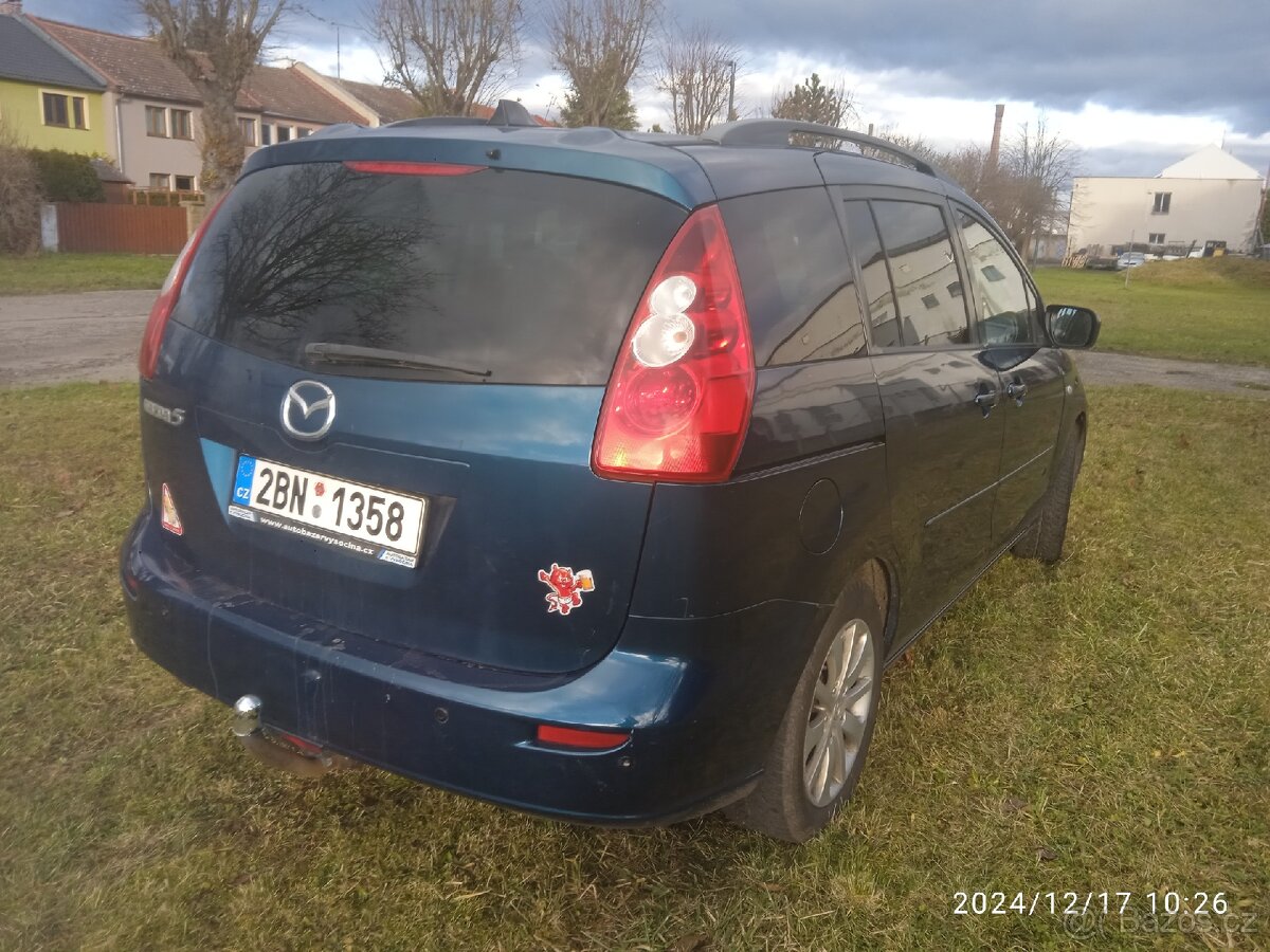 Mazda 5 2,0 D 105kw. Bez koroze..