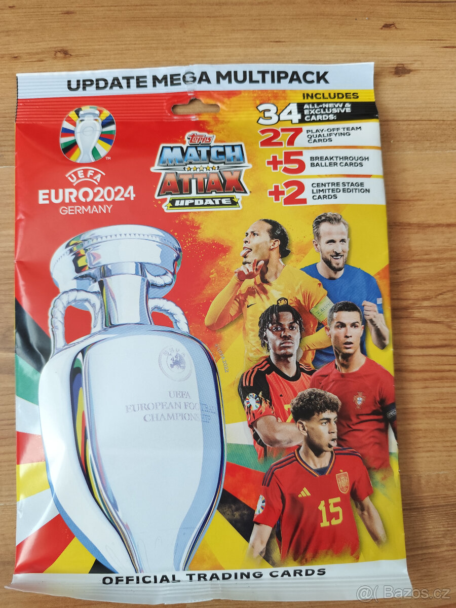 Euro 2024 kartičky Topps Match Attax Euro Update Multi Pack