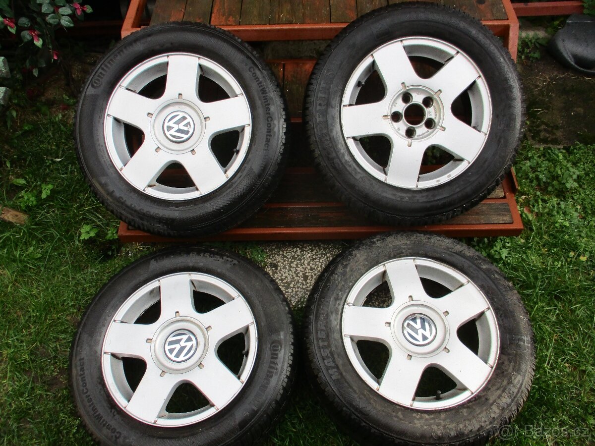 Alu kola 5x100 R15 Pneu 195/65 R15 Zimní