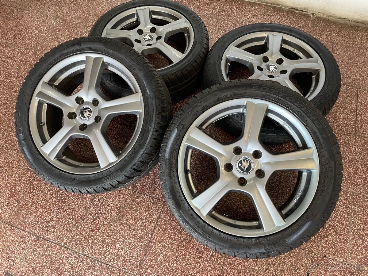 Alu kola 5x112 r17 zimní pneu 7mm