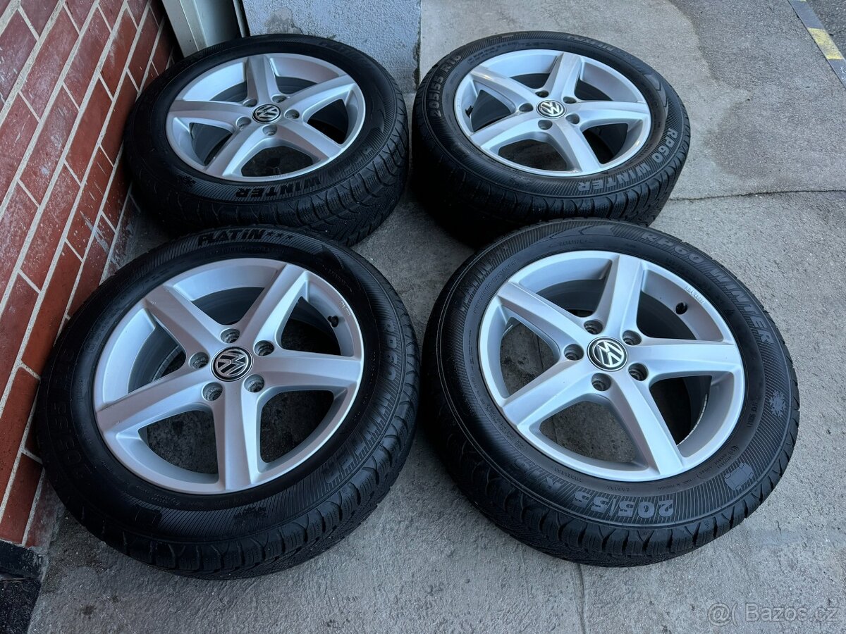 Alu 16" 5x112, orig. VW typ " ASPEN " , Golf 7,Zimní 95% TOP