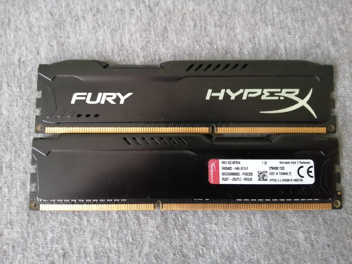 Hyperx Fury black DDR3 2x4 8GB 1600MHz