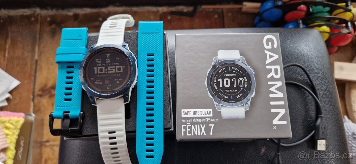 Garmin Fenix 7 sapphire solar mineral blue