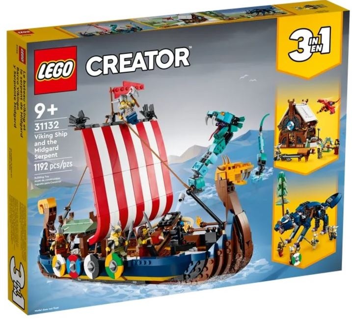 Prodám LEGO 31132 Vikingská loď a mořský drak