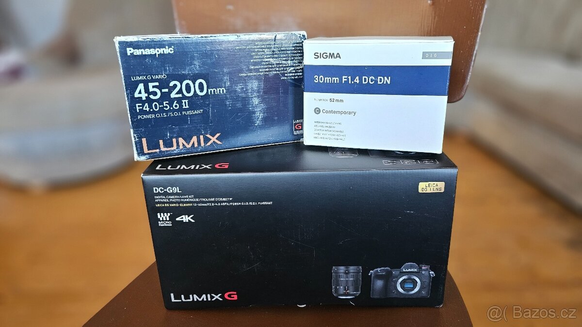 Panasonic LUMIX G9L + objektivy lumix 45-200 & sigma 30