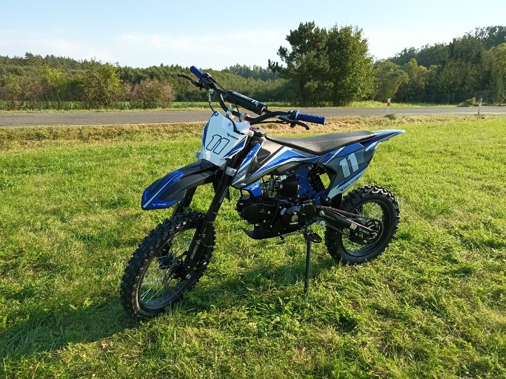 Pitbike Shark 125 E-start 17/14 modrá, možnost na splátky