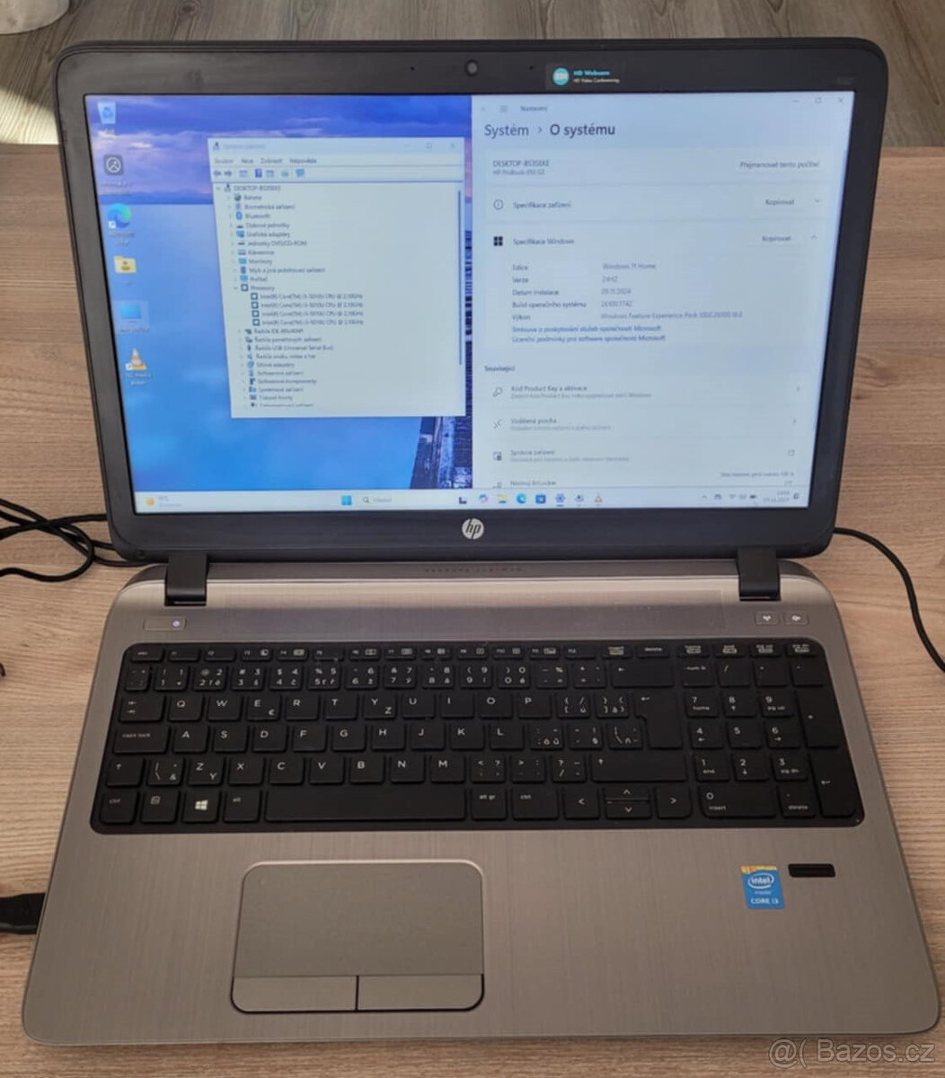 HP, i3 5010U 2x 2,10GHz, 8GB RAM, 512GB SSD, bat. 3h