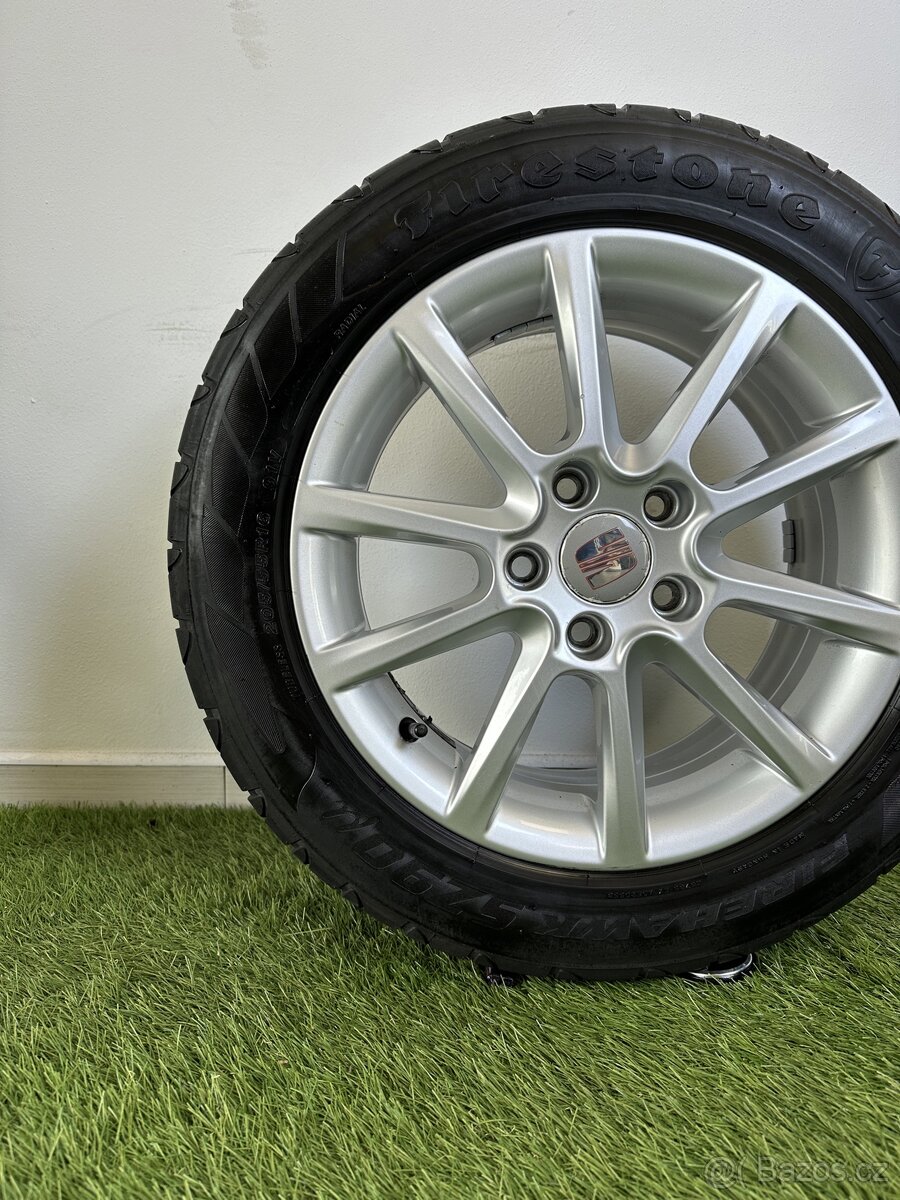 Alu kola 5x112 r16 s letním pneu (lom)