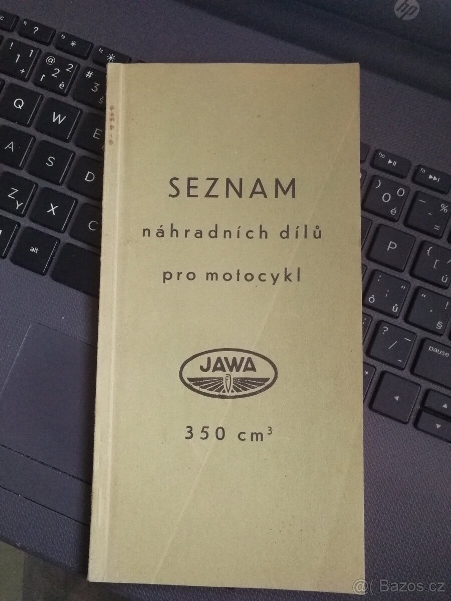 Jawa 350 předválečná Seznam náhradních dílů