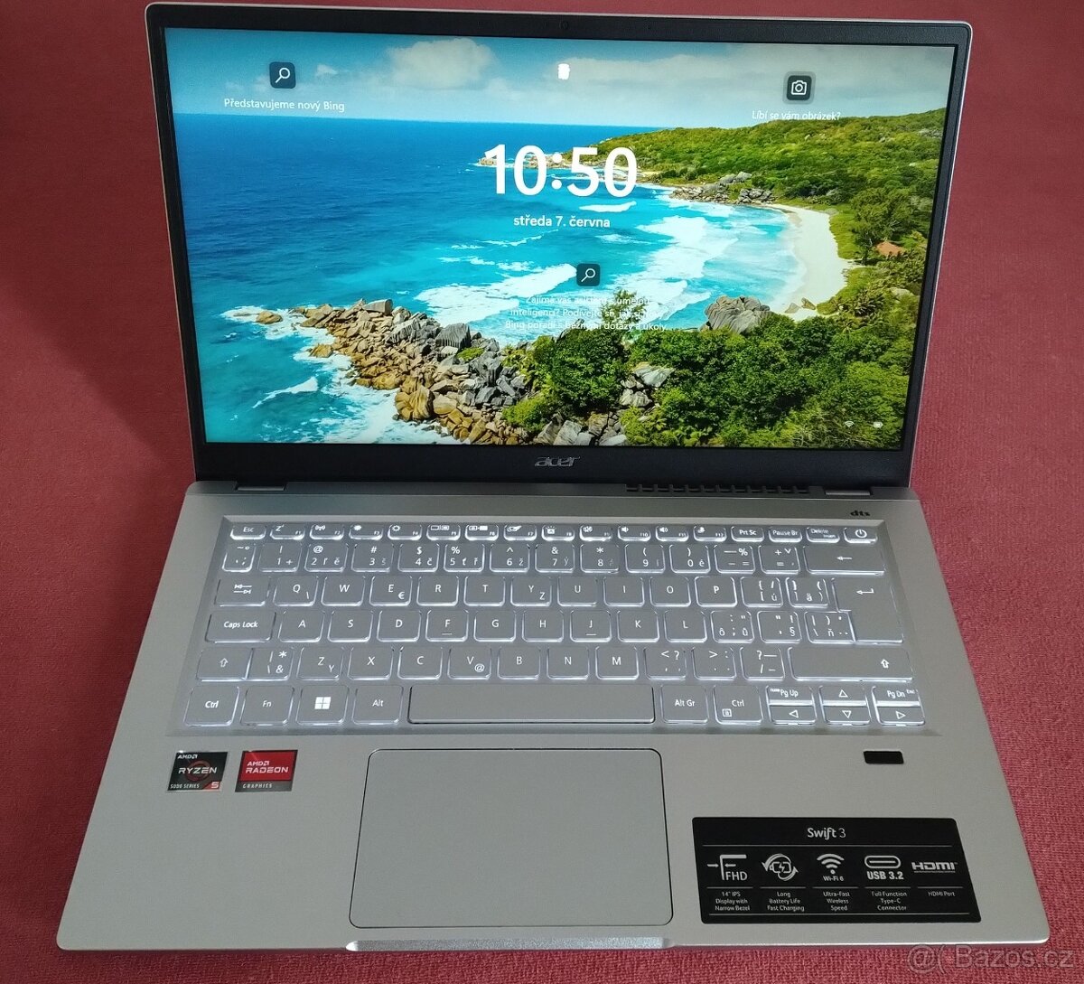 Notebook Acer Swift 3 v záruce