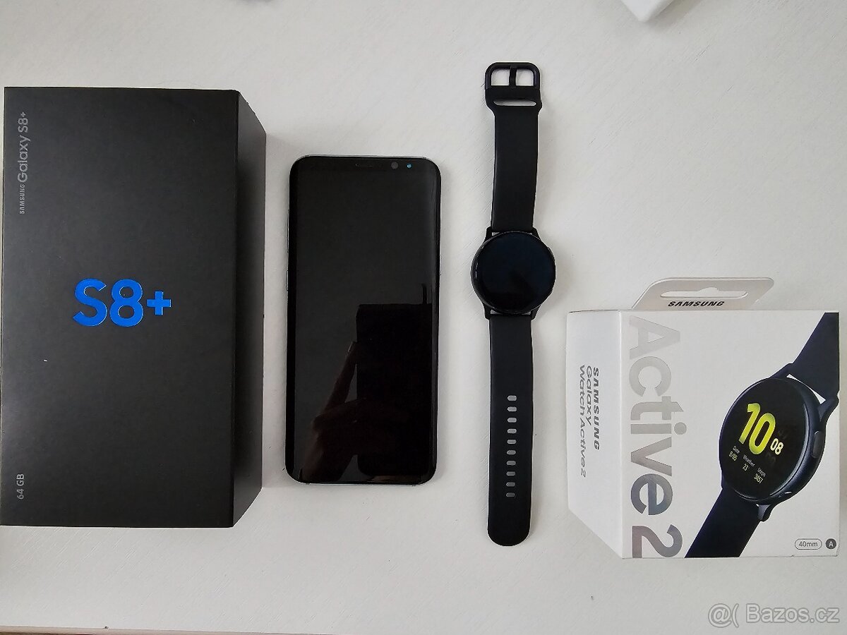 Samsung galaxy S8+ a hodinky Samusng Galaxy watch active 2