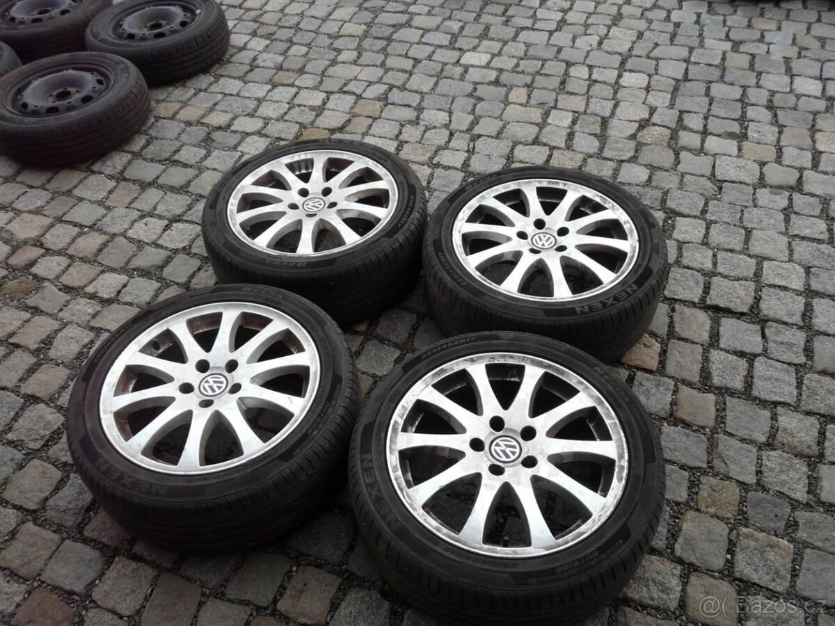 ALU KOLA + LETNÍ PNEU 225/45R17 VW 17" ŠKODA, SEAT