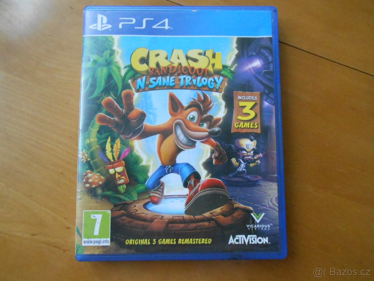 Hra PS4 CRASH BANDICOOT N SANE TRILOGY - zachovalá