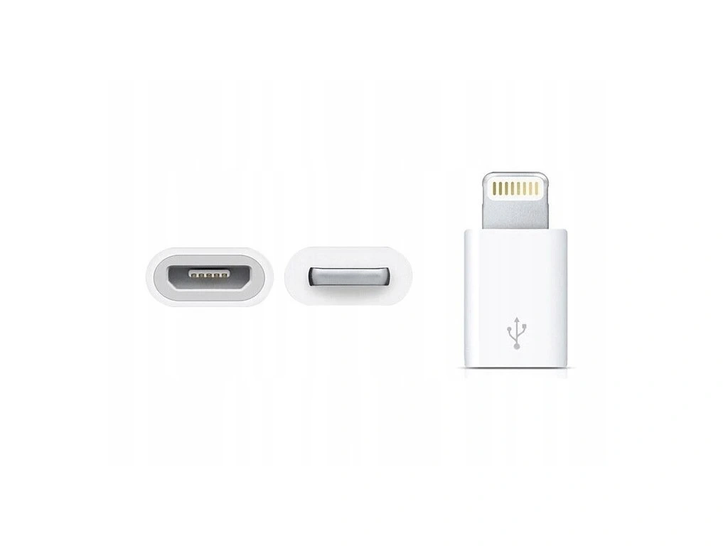 adaptér microUSB na APPLE LIGHTNING, bílý