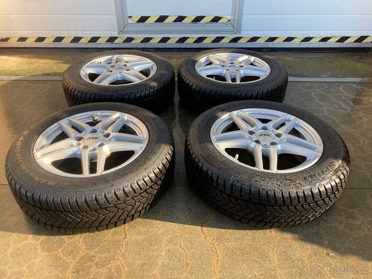 ALU sada se zimními pneu Dunlop 4x8mm 205/60R16   5x112