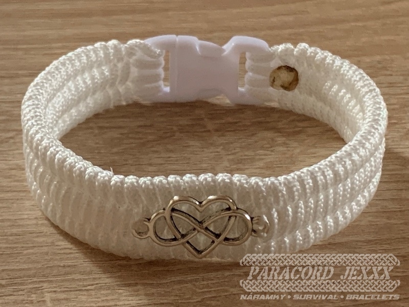 PARACORD náramek (19 cm) white