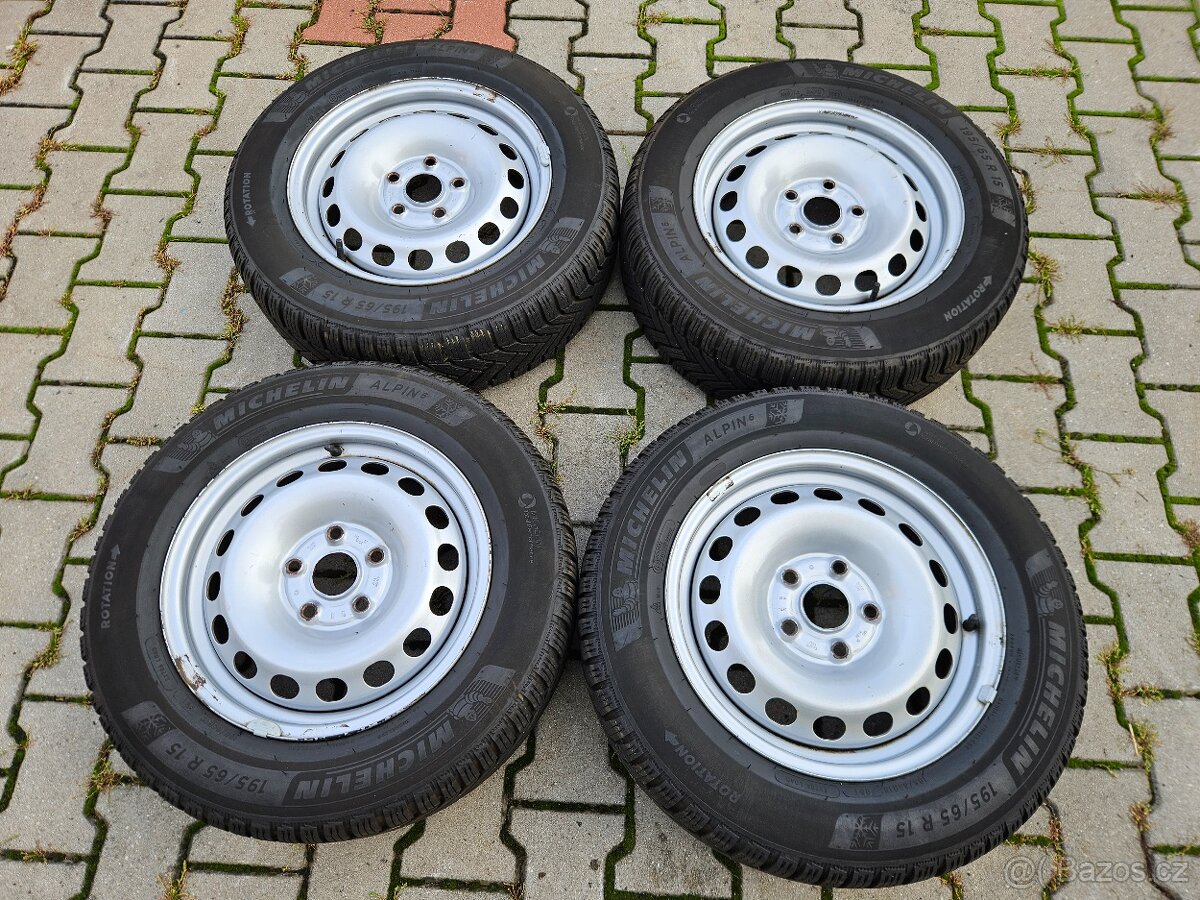 Zimní Sada 5x112 Pneu Michelin 195/65/15 - Zánovní