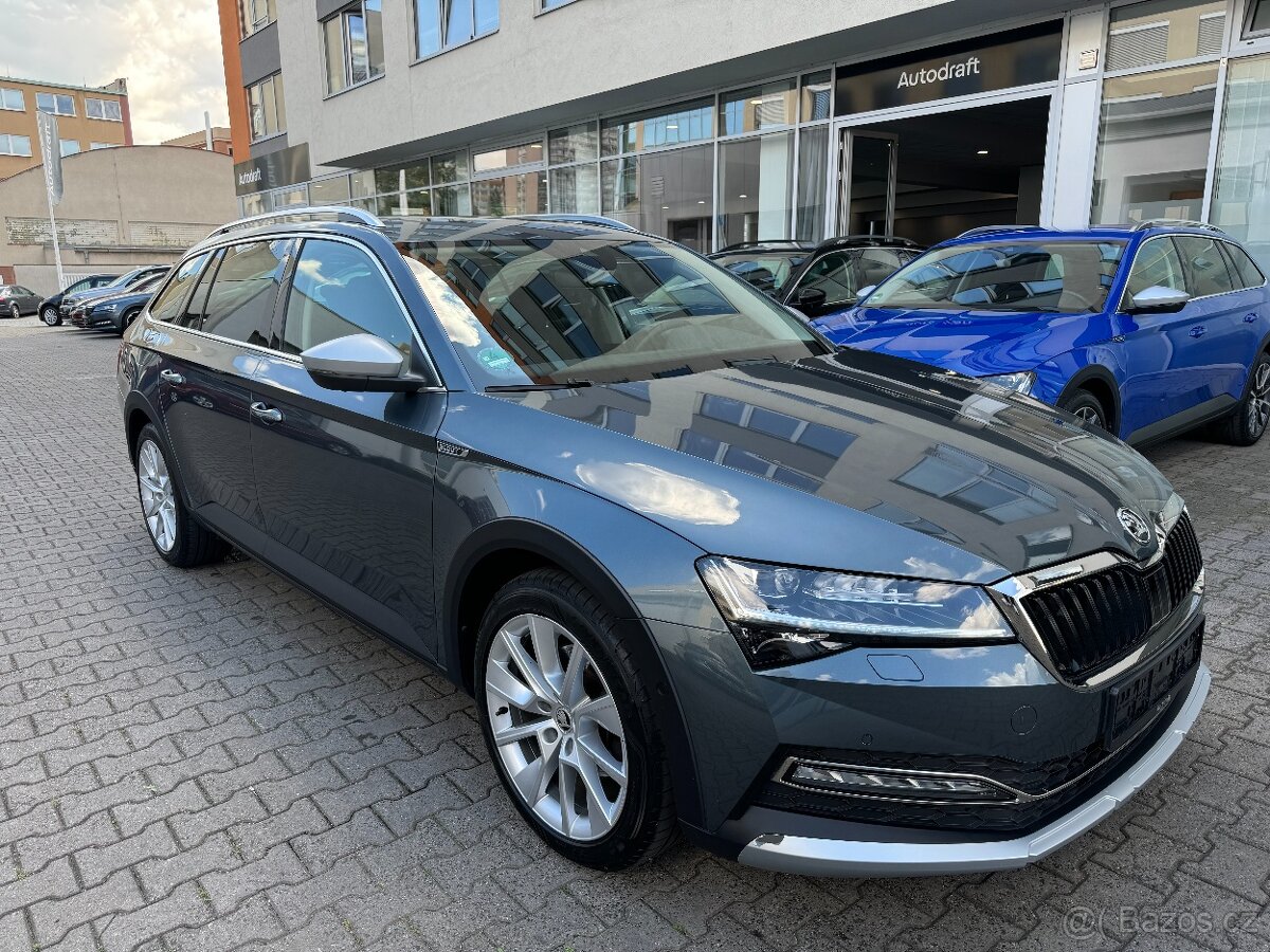 Škoda Superb 3 2.0TDI 147kW 4x4 DSG Scout Tažné Panorama ACC