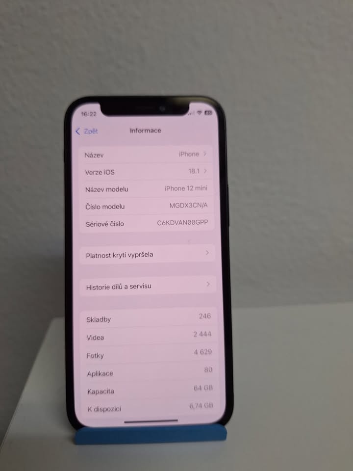 iPhone 12 mini 64GB black NEBLOKOVANÝ 100% baterie