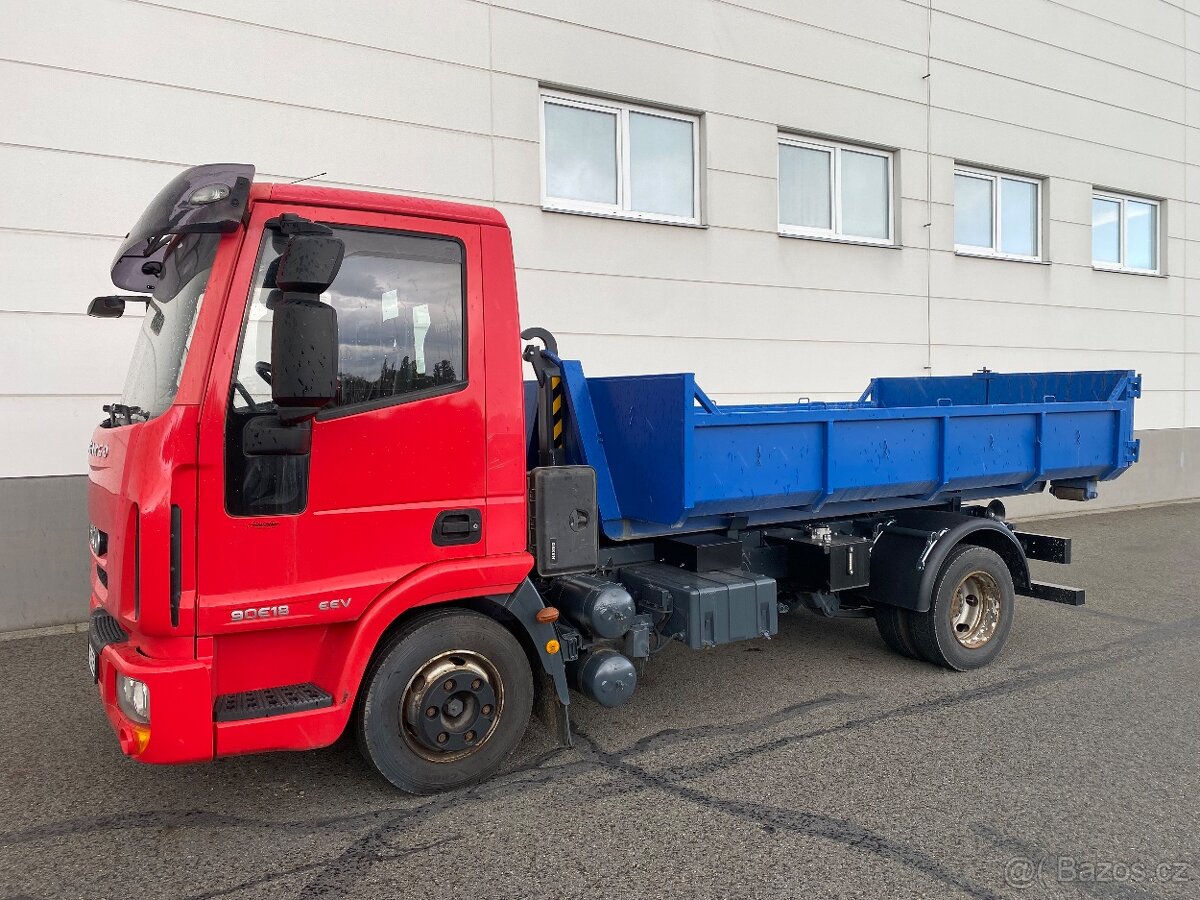 Iveco EuroCargo 90E18 hákový nosič kontejnerů EURO 5