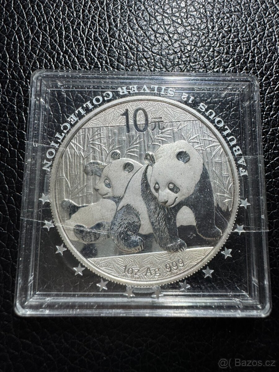 Stříbrná mince 1 oz 10 Yuan China PANDA 2010