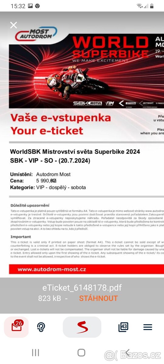 Vstupenky na World SBK