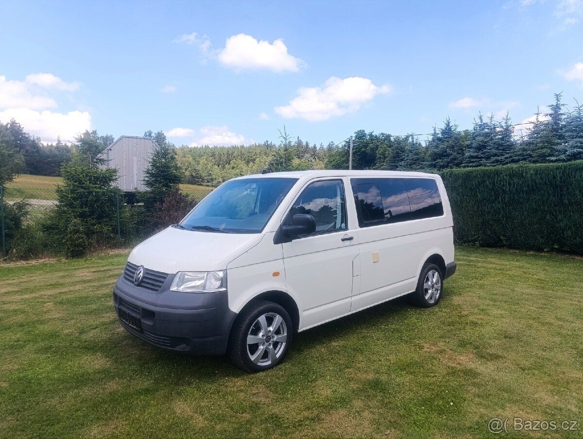 Vw T5 1.9tdi verze bez DPF, S.kniha,pěkný stav,přípojka 220v