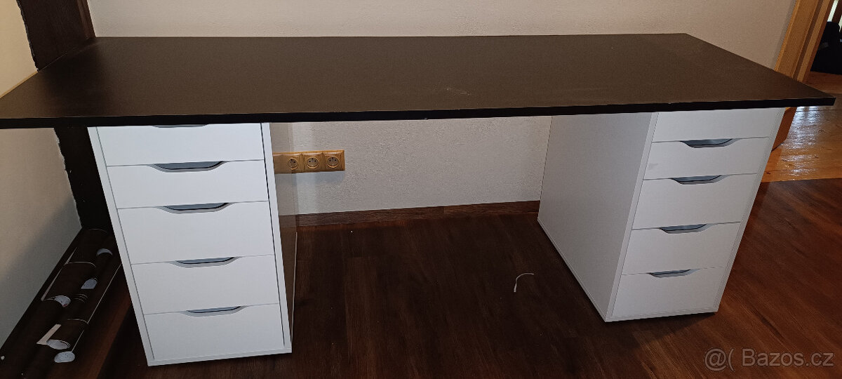 STUDENTSKÝ STŮL kontajnér 2x + deska IKEA