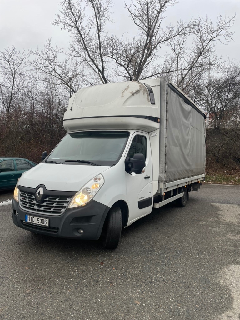 Renault Master 3, plachtová dodávka, čelo, 10 EUR palet