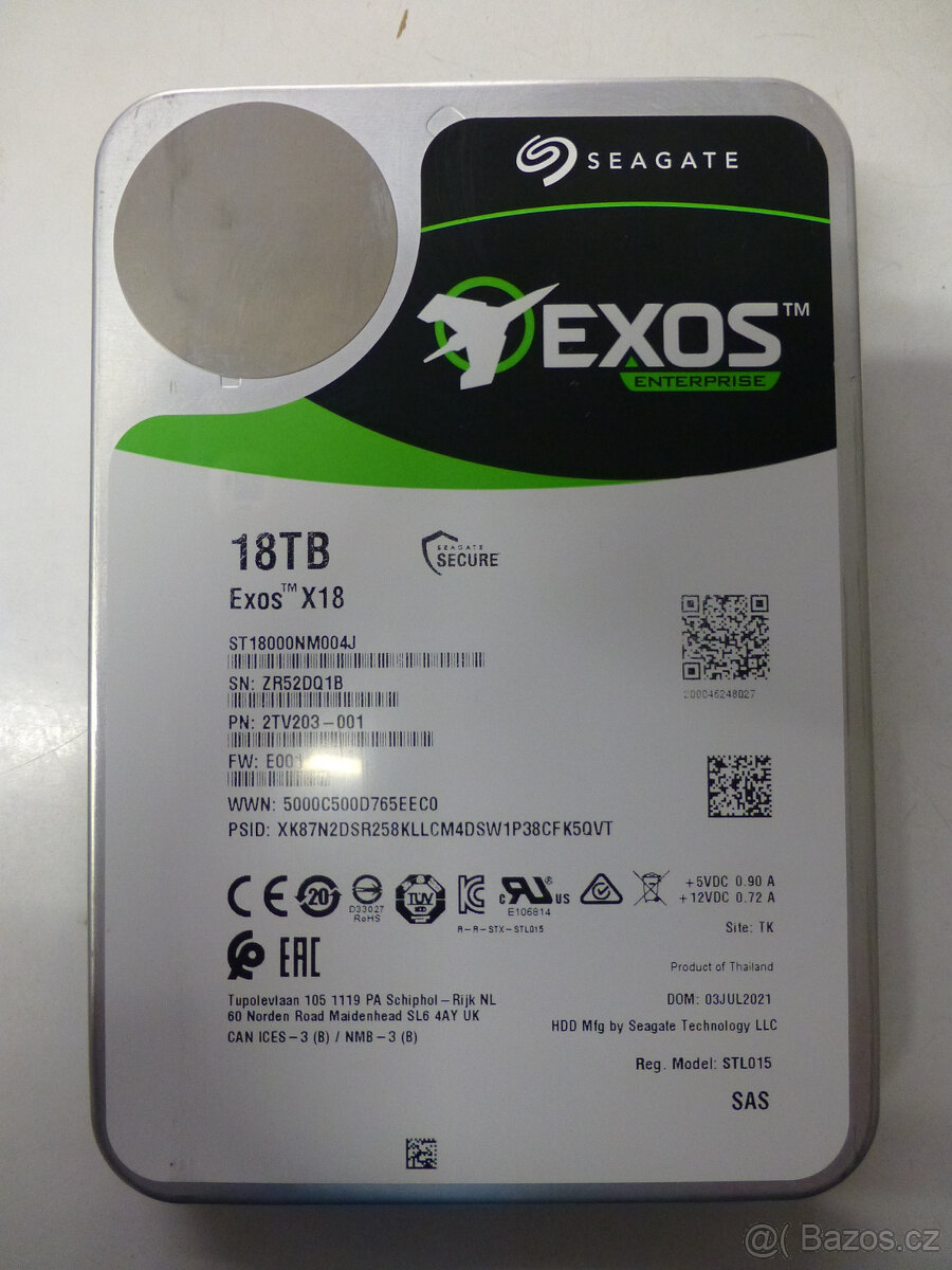 Seagate Exos X18 18TB SAS