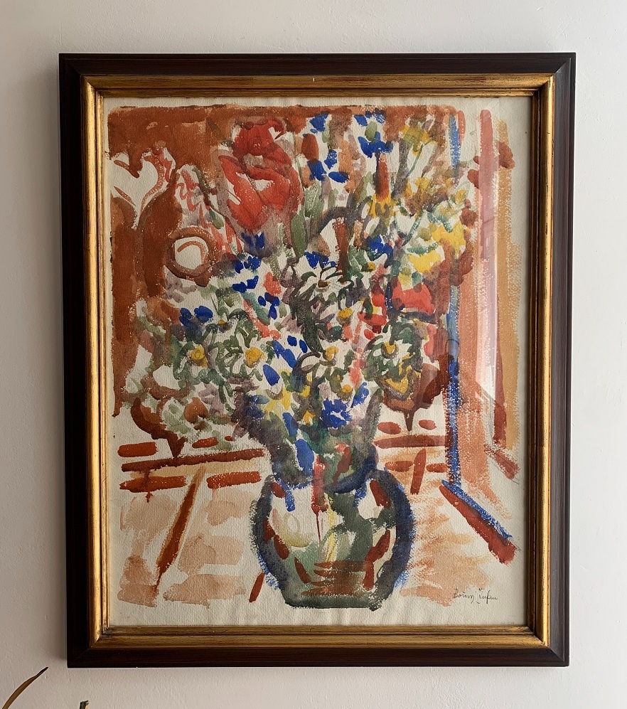 STARÝ OBRAZ BOŘIVOJ ŽUFAN KYTICE 60x48cm