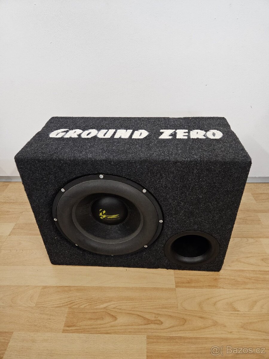 Subwofer GROUND ZERO RADIOACTIVE+zesilovač BLAUPUNKT