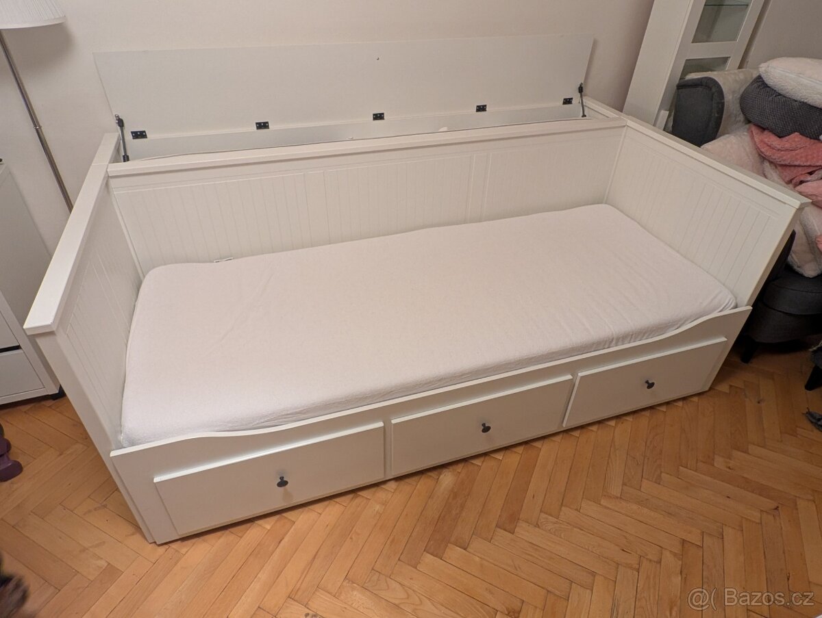 HEMNES rozkládací pohovka + úložný díl