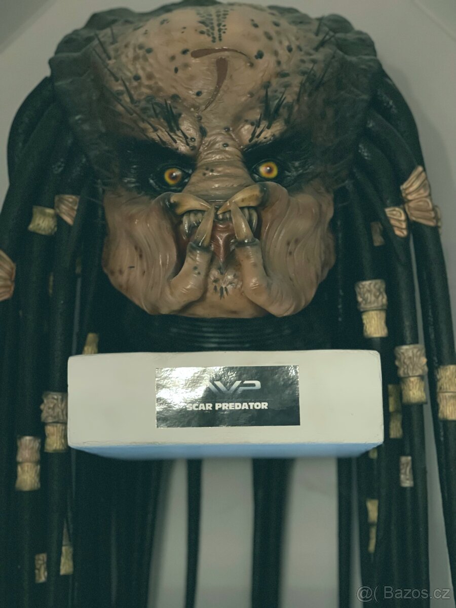 Scar Predator life size hlava, AVP, rarita