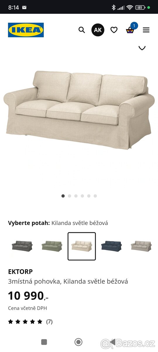 Sedací souprava Ikea