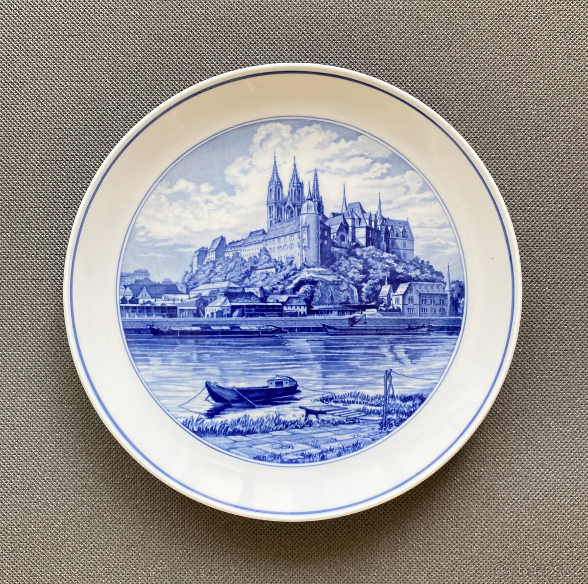 Meissen, Míšeň Závěsný talíř 25 cm, Zámek Albrechtsburg