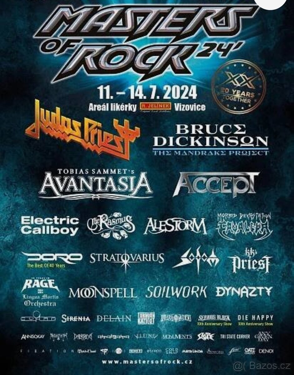 Vstupenky Masters of Rock