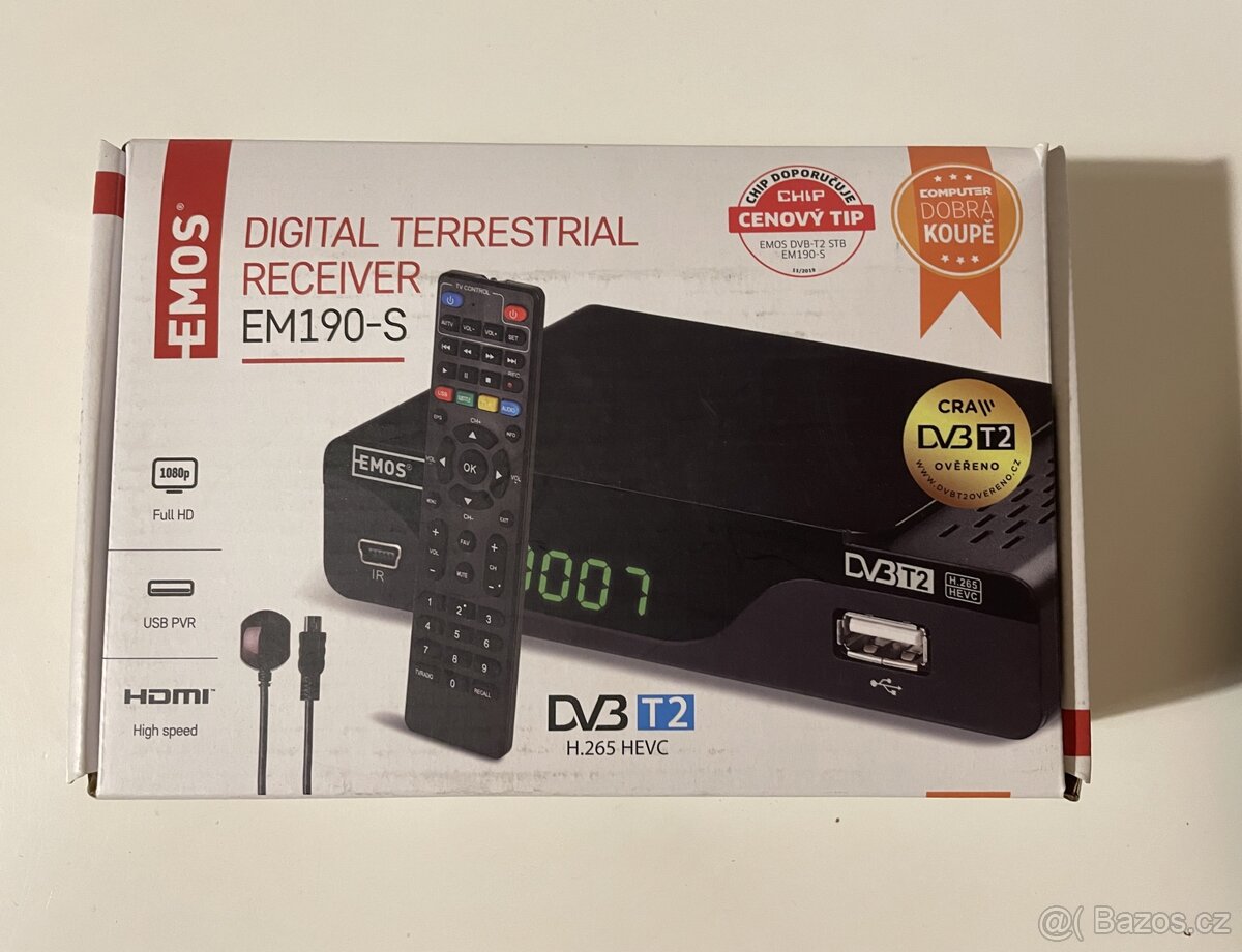 Set-top box EMOS EM190-S DVB-T2/T