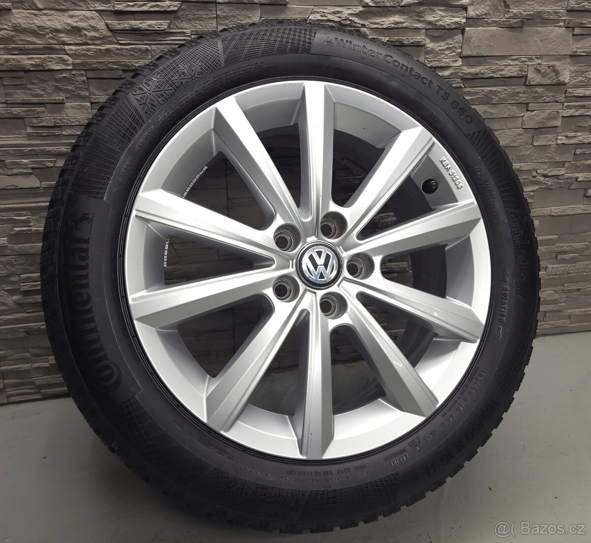 16" Originál VW Merano 5x100 zimní pneu 6-7mm